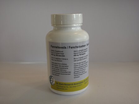 Fennel seed (venkel) 100 caps. 500 mg.