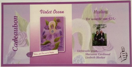 Violet Ocean Cadeau Bon  &quot;Healing&quot; ter waarde van 25 euro