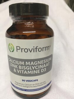 Calcium Magn Zink Bisgl &amp; Vitmine